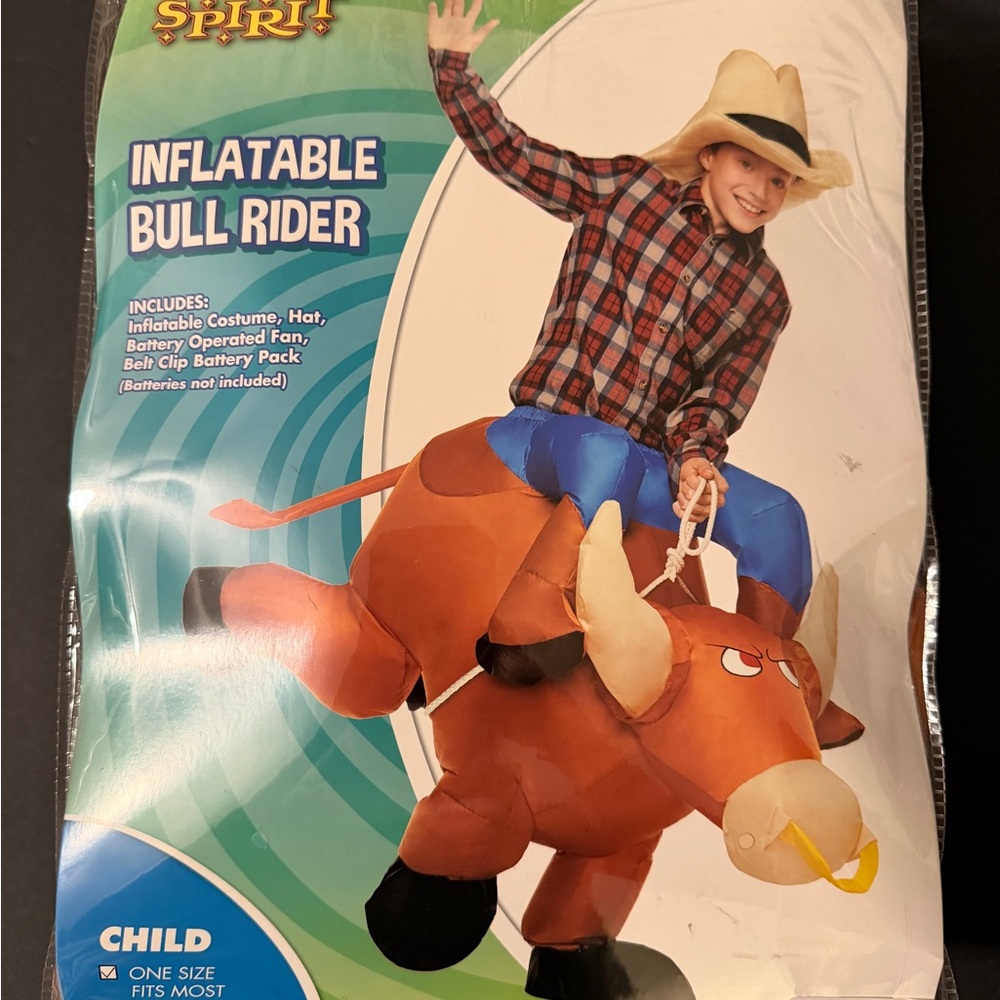 Inflatable Bull Rider Costume for Kids